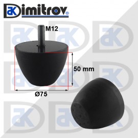 Буферен тампон M 12 Ø 75 х 50 mm